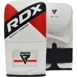RDX SPORTS RDX F10 4FT / 5FT 3-IN-1 WHITE TRAINING PUNCH BAG WITH MITTS SET -Rdx Sports 17pc white red black training punching bag with mitts 2 5
