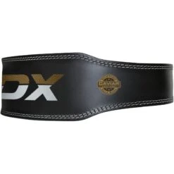 RDX SPORTS RDX 4 Inch Padded Leather Weightlifting Fitness Gym Belt -Rdx Sports 4 inch leather black gym belt 3