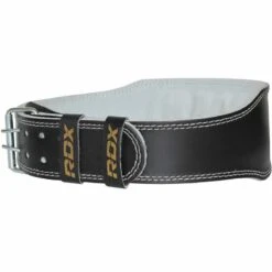 RDX SPORTS RDX 4 Inch Padded Leather Weightlifting Fitness Gym Belt -Rdx Sports 4 inch leather black gym belt 6