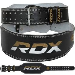 RDX SPORTS RDX 6 Inch Leather Weightlifting Fitness Gym Belt -Rdx Sports 6 inch leather black gym belt 1