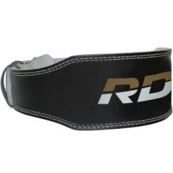 RDX SPORTS RDX 6 Inch Leather Weightlifting Fitness Gym Belt -Rdx Sports 6 inch leather black gym belt 7