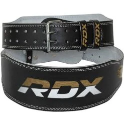 RDX SPORTS RDX 6 Inch Leather Weightlifting Fitness Gym Belt -Rdx Sports 6 inch leather black gym belt 8