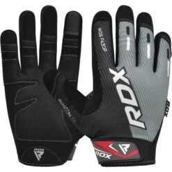 RDX SPORTS RDX F43 FULL FINGER TOUCH SCREEN GYM WORKOUT GLOVES -Rdx Sports RDX F43 Full Finger Touch Screen Gym Workout Gloves S Grey