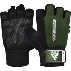 RDX SPORTS RDX W1 Gym Workout Gloves -Rdx Sports army green gym gloves 4