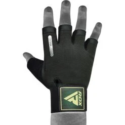 RDX SPORTS RDX T2 Weightlifting Gloves -Rdx Sports army green t2 half taining gym gloves 4 4