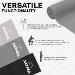 RDX SPORTS RDX B2 TPE Flat Resistance Training Bands Set -Rdx Sports b2 flat resistance band set 4