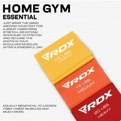 RDX SPORTS RDX B4 TPE Flat Resistance Training Bands Set -Rdx Sports b4 flat resistance band set 8
