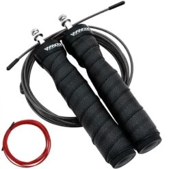 RDX SPORTS RDX B4 Adjustable 10.3ft Jump Rope With 2 Tangle-Free Steel Wires