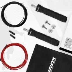 RDX SPORTS RDX B4 Adjustable 10.3ft Jump Rope With 2 Tangle-Free Steel Wires -Rdx Sports b4 adjustable 10.3ft skipping rope 2