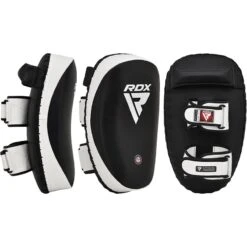 RDX SPORTS RDX T3 Curved Gel Padded Muay Thai Kick Pads -Rdx Sports black and white t3 muay tha kick pads 5