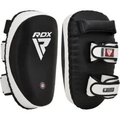 RDX SPORTS RDX T3 Curved Gel Padded Muay Thai Kick Pads -Rdx Sports black and white t3 muay tha kick pads 8