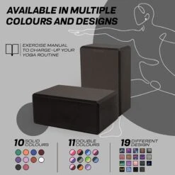 RDX SPORTS RDX D10 High Density EVA Foam Yoga Blocks Non-Slip Brick -Rdx Sports black d10 yoga blocks 6