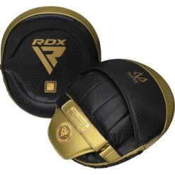 RDX SPORTS RDX L1 Mark Pro Boxing Training Focus Pads -Rdx Sports black golden silver training boxing focus pad s 10