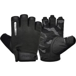 RDX SPORTS RDX T2 Weightlifting Gloves -Rdx Sports black t2 half taining gym gloves 1 5