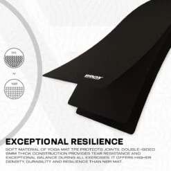 RDX SPORTS RDX YM 6mm TPE Yoga Mat -Rdx Sports black tpe mat 4