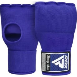 RDX SPORTS RDX IS Gel Padded Inner Gloves Hook & Loop Wrist Strap For Knuckle Protection OEKO-TEX® Standard 100 Certified -Rdx Sports blue hoisery inner step 3