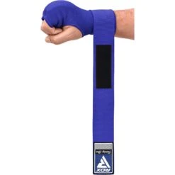 RDX SPORTS RDX IS Gel Padded Inner Gloves Hook & Loop Wrist Strap For Knuckle Protection OEKO-TEX® Standard 100 Certified -Rdx Sports blue hoisery inner step 6