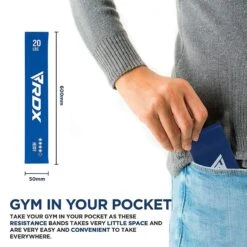 RDX SPORTS RDX MU 5-in-1 Pull Up Assist & Body Stretching Bands For Resistance Training -Rdx Sports blue mu resistance band set 3
