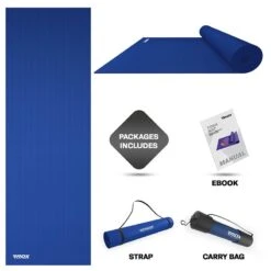 RDX SPORTS RDX SC Iris 6mm PVC Yoga Mat -Rdx Sports blue sc pvc yoga mats 7 1