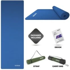 RDX SPORTS RDX YM 6mm TPE Yoga Mat -Rdx Sports blue tpe mat 1