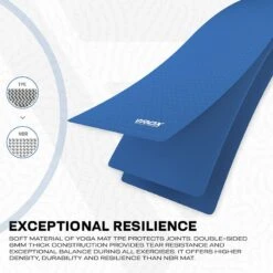 RDX SPORTS RDX YM 6mm TPE Yoga Mat -Rdx Sports blue tpe mat 4