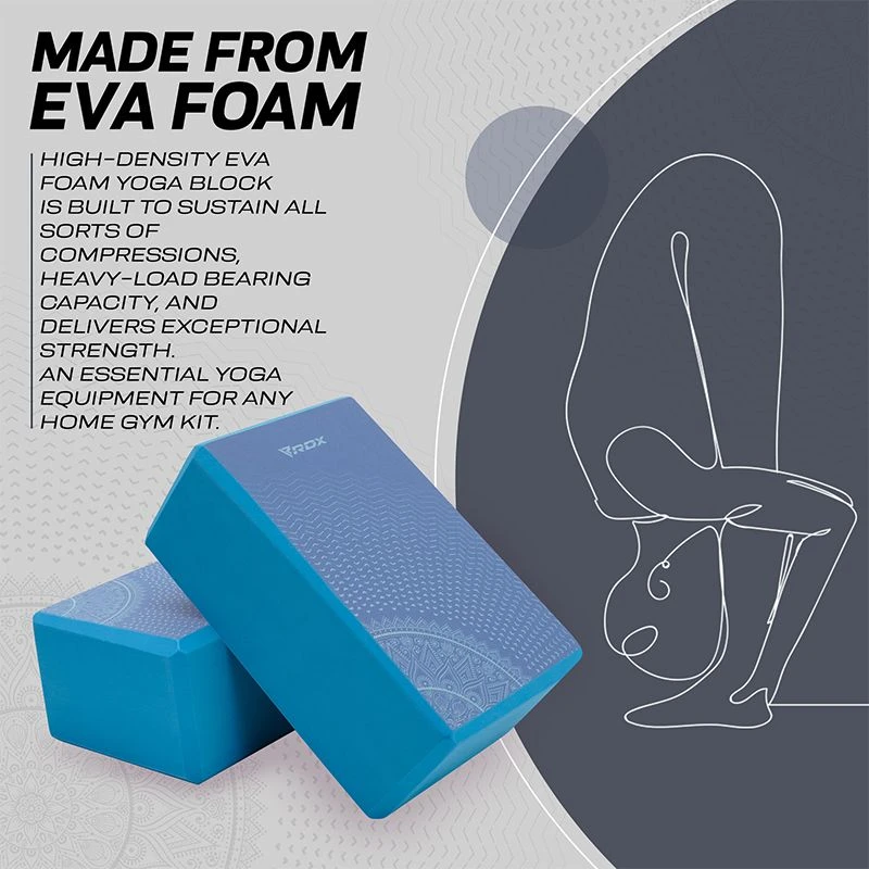 RDX SPORTS RDX D9 High Density EVA Foam Yoga Blocks Non-Slip Brick 4 RDX SPORTS RDX D9 High Density EVA Foam Yoga Blocks Non-Slip Brick - Image 2