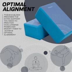 RDX SPORTS RDX D9 High Density EVA Foam Yoga Blocks Non-Slip Brick 14 RDX SPORTS RDX D9 High Density EVA Foam Yoga Blocks Non-Slip Brick -Rdx Sports blue yoga block design 5