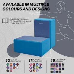 RDX SPORTS RDX D9 High Density EVA Foam Yoga Blocks Non-Slip Brick 15 RDX SPORTS RDX D9 High Density EVA Foam Yoga Blocks Non-Slip Brick -Rdx Sports blue yoga block design 6