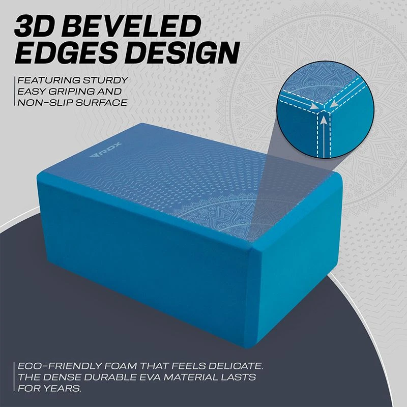 RDX SPORTS RDX D9 High Density EVA Foam Yoga Blocks Non-Slip Brick 10 RDX SPORTS RDX D9 High Density EVA Foam Yoga Blocks Non-Slip Brick - Image 8