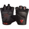 RDX SPORTS RDX S2 BLACK LEATHER WEIGHT LIFTING GLOVES