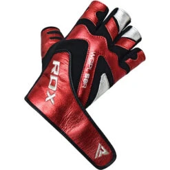 RDX SPORTS RDX S8 BOLD RED LEATHER GYM GLOVES -Rdx Sports bold weight lifting gloves 318