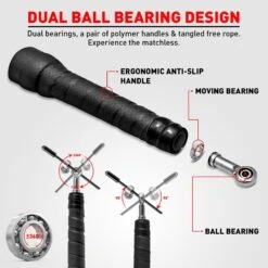 RDX SPORTS RDX C11 Skipping Jump Rope With Anti-Slip Handles 13 RDX SPORTS RDX C11 Skipping Jump Rope With Anti-Slip Handles -Rdx Sports c11 skipping ropes 3