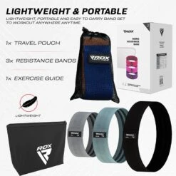 RDX SPORTS RDX CG Heavy-Duty Fabric Resistance Training Bands For Fitness -Rdx Sports cg grey fabric resistant training band for fitness and home workouts 5