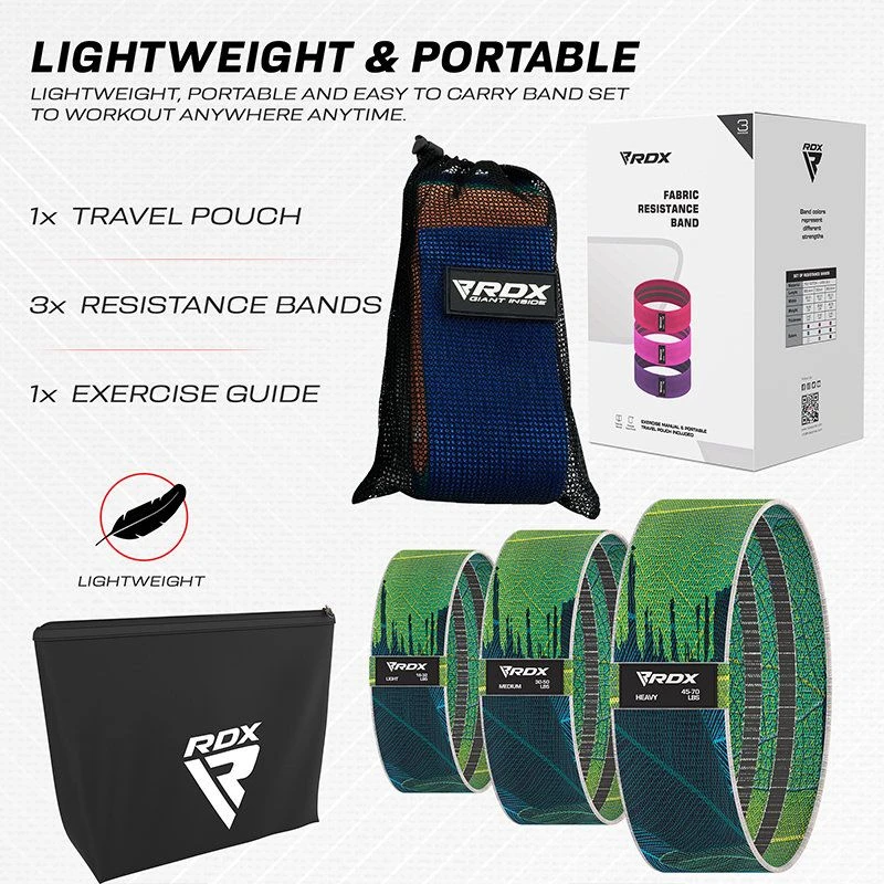 RDX SPORTS RDX CL Heavy-Duty Fabric Resistance Training Bands For Fitness 7 RDX SPORTS RDX CL Heavy-Duty Fabric Resistance Training Bands For Fitness - Image 5