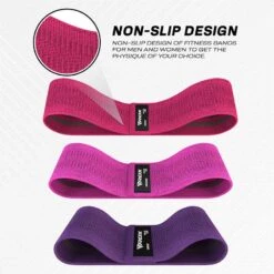 RDX SPORTS RDX CP Heavy-Duty Fabric Resistance Training Bands For Fitness -Rdx Sports cp pink purple fabric resistant training band for fitness 1