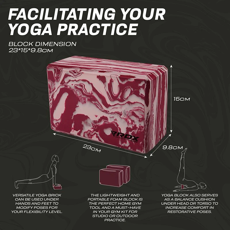 RDX SPORTS RDX CP EVA Foam High Density Non-Slips Yoga Block 9 RDX SPORTS RDX CP EVA Foam High Density Non-Slips Yoga Block - Image 7