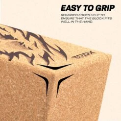 RDX SPORTS RDX D1 Cork Yoga Block Non-Slip Brick -Rdx Sports d1 cork yoga block for fitness 3