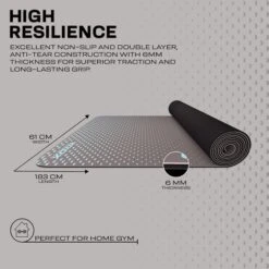 RDX SPORTS RDX D1 6mm PU Rubber Yoga Mat -Rdx Sports d1 pu yoga mats 5