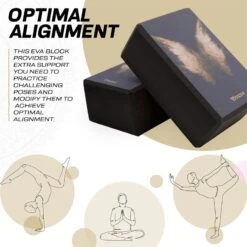 RDX SPORTS RDX D12 High Density EVA Foam Yoga Blocks Non-Slip Brick -Rdx Sports d12 yoga blocks design 5