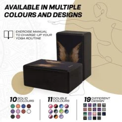 RDX SPORTS RDX D12 High Density EVA Foam Yoga Blocks Non-Slip Brick -Rdx Sports d12 yoga blocks design 6