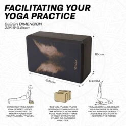 RDX SPORTS RDX D12 High Density EVA Foam Yoga Blocks Non-Slip Brick -Rdx Sports d12 yoga blocks design 7