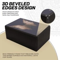 RDX SPORTS RDX D12 High Density EVA Foam Yoga Blocks Non-Slip Brick -Rdx Sports d12 yoga blocks design 8