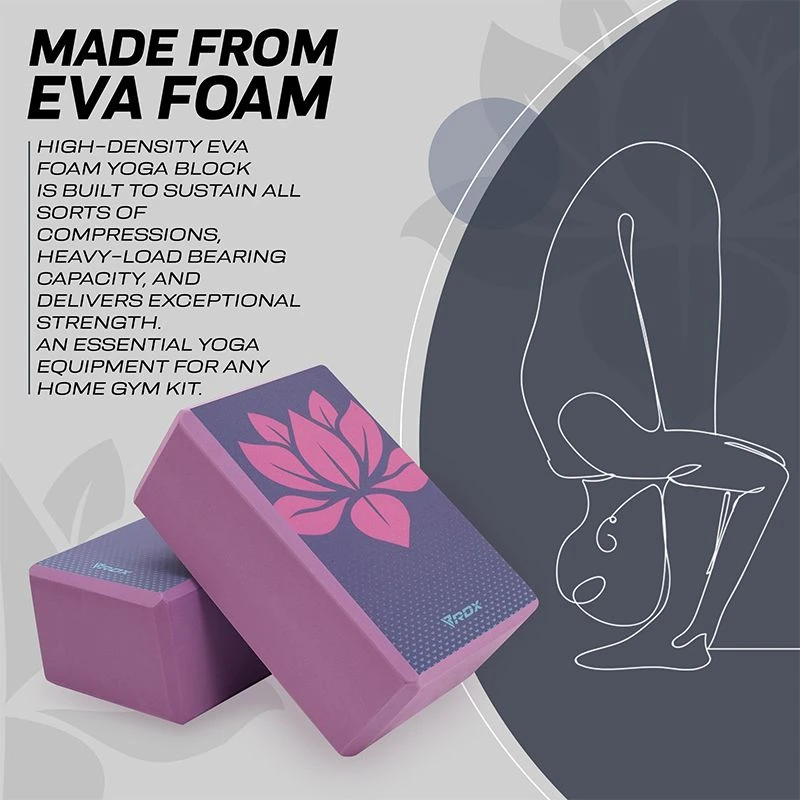 RDX SPORTS RDX D13 High Density EVA Foam Yoga Blocks Non-Slip Brick 4 RDX SPORTS RDX D13 High Density EVA Foam Yoga Blocks Non-Slip Brick - Image 2