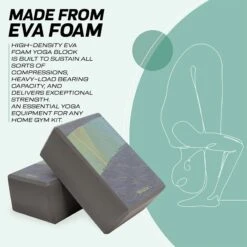 RDX SPORTS RDX D14 High Density EVA Foam Yoga Blocks Non-Slip Brick -Rdx Sports d14 yoga blocks design 3