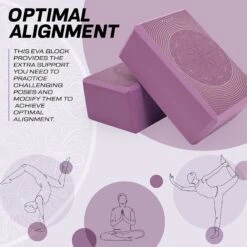 RDX SPORTS RDX D15 High Density EVA Foam Yoga Blocks Non-Slip Brick -Rdx Sports d15 yoga blocks 5