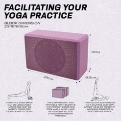 RDX SPORTS RDX D15 High Density EVA Foam Yoga Blocks Non-Slip Brick -Rdx Sports d15 yoga blocks 7