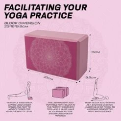 RDX SPORTS RDX D17 High Density EVA Foam Yoga Blocks Non-Slip Brick -Rdx Sports d17 yoga blocks 7