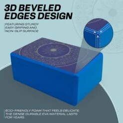 RDX SPORTS RDX D19 High Density EVA Foam Yoga Blocks Non-Slip Brick -Rdx Sports d19 yoga blocks 8 1