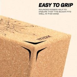 RDX SPORTS RDX D2 Cork Yoga Block Non-Slip Brick -Rdx Sports d2 cork yoga block for fitness 3