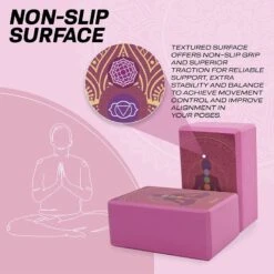 RDX SPORTS RDX D2 High Density EVA Foam Yoga Blocks Non-Slip Brick -Rdx Sports d2 pink yoga blocks design 3